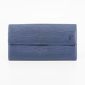 Louis Vuitton Epi Blue Sarah Wallet #1776