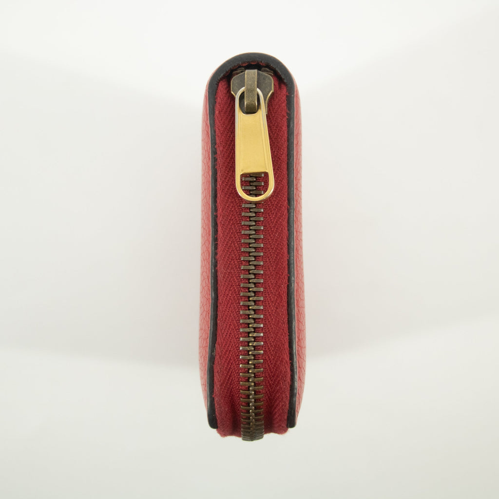 Gucci Red Logo Print Zip Wallet-#1392