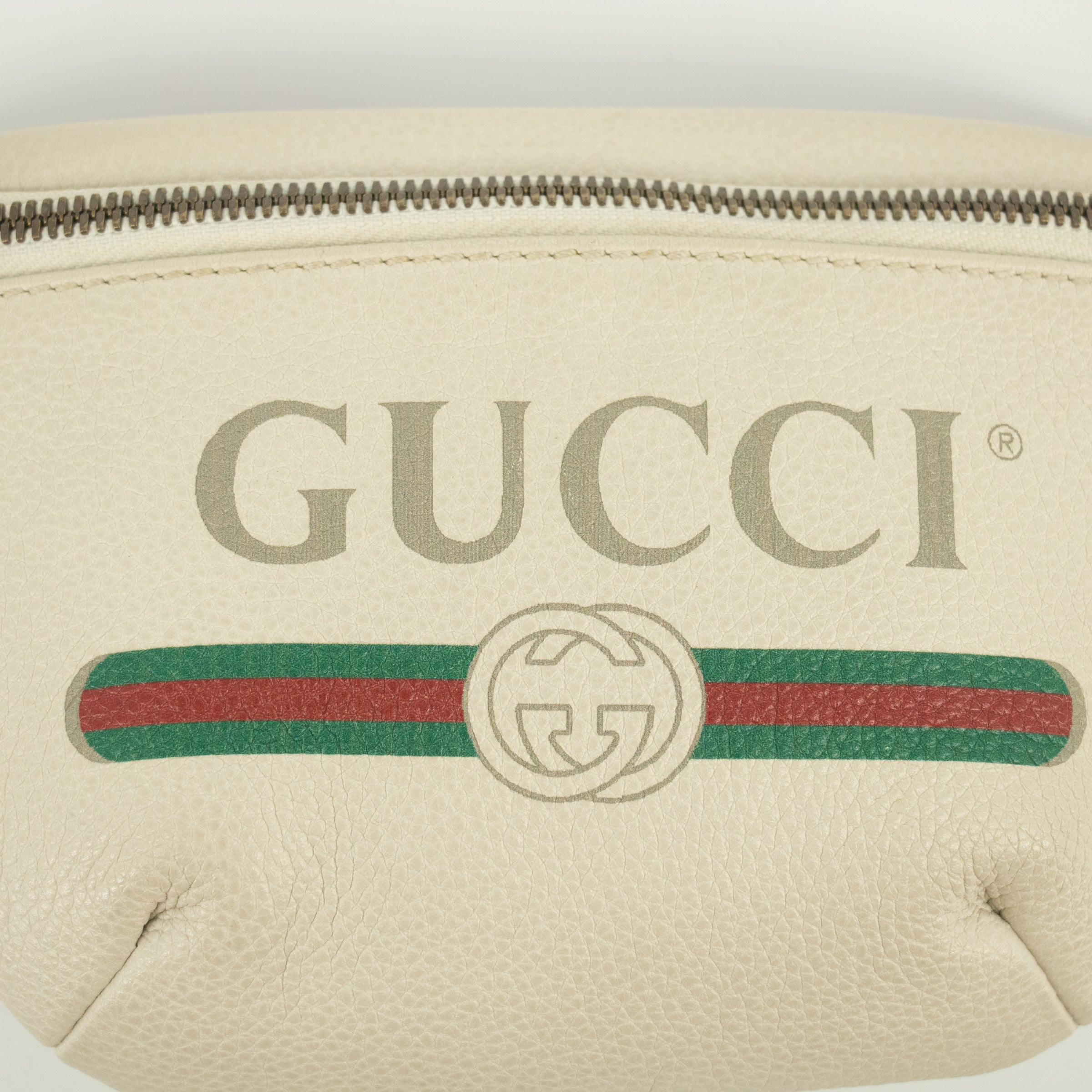 Gucci White Logo Belt Bag Small #1406