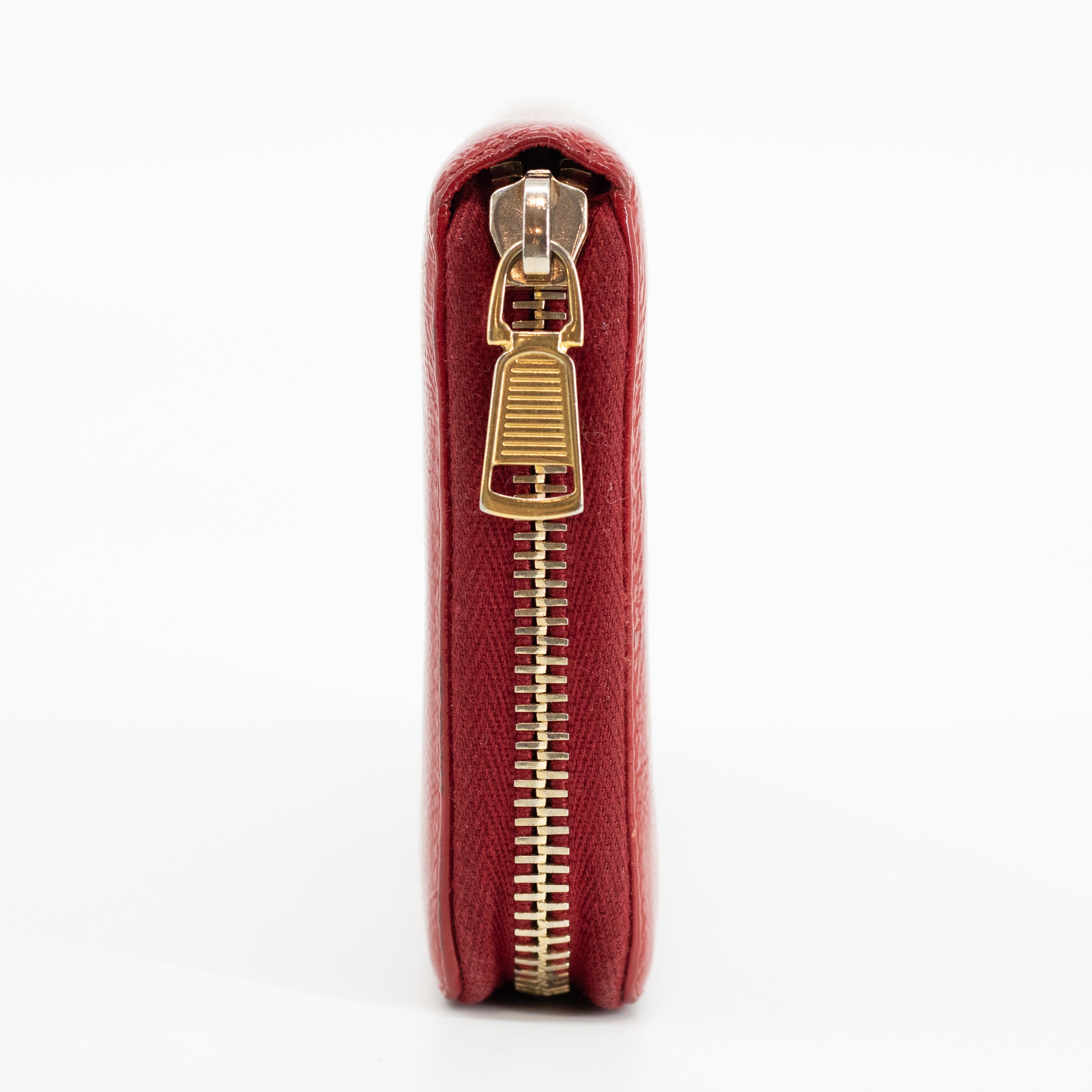 YSL Patent Berry Zip Around Wallet #1751