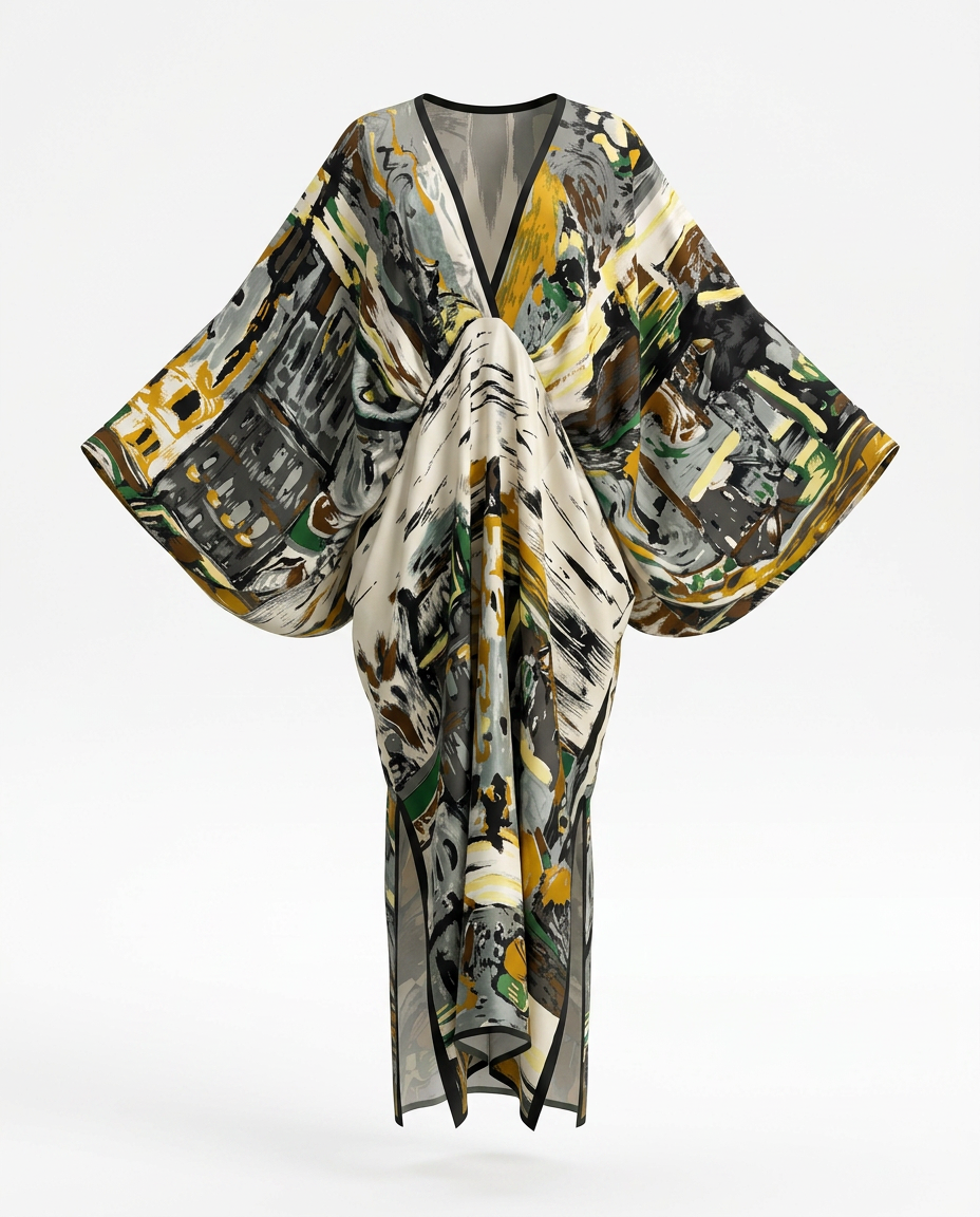Lively Printed Bohemian Maxi Dress