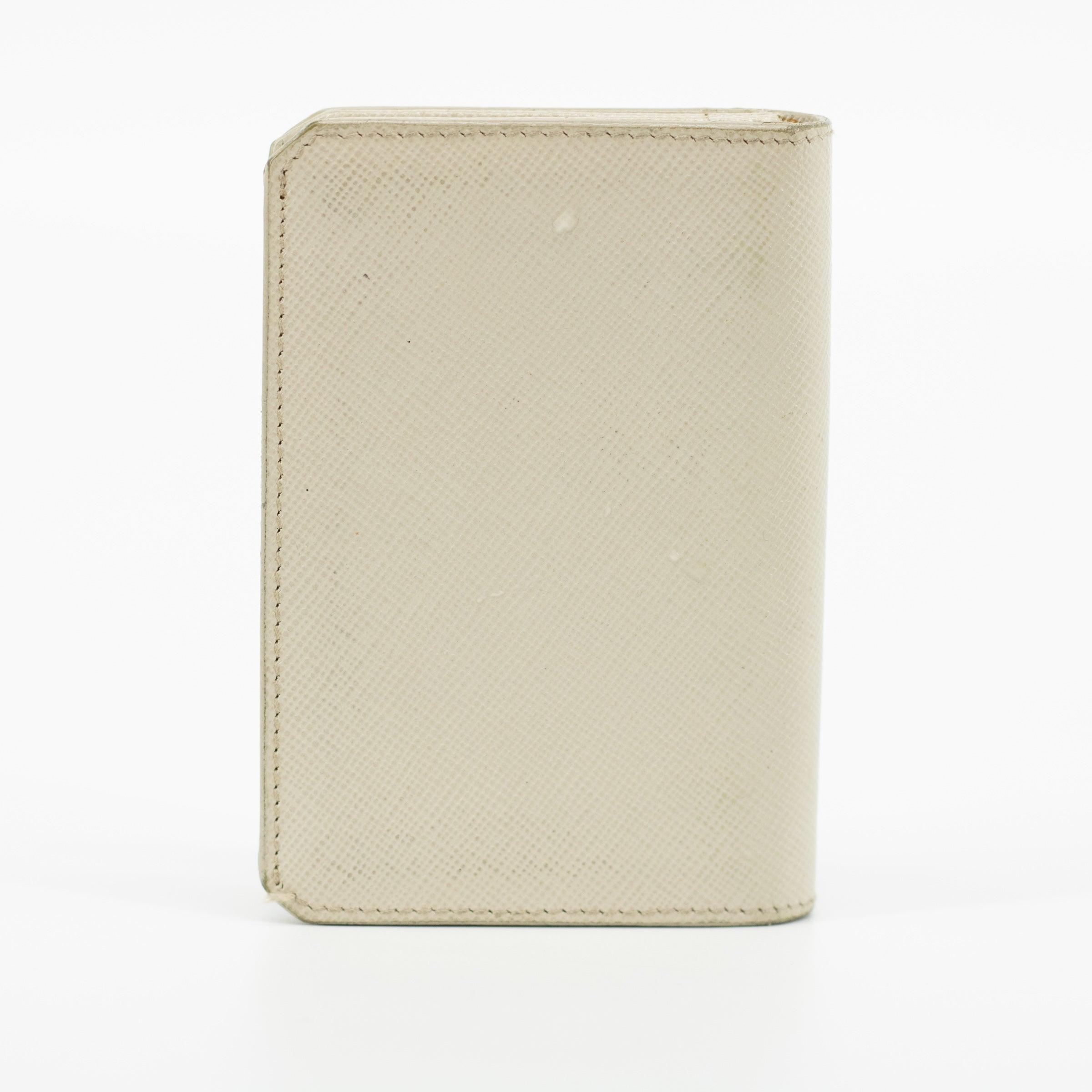 Prada Ivory Saffiano Leather Card Case #1868