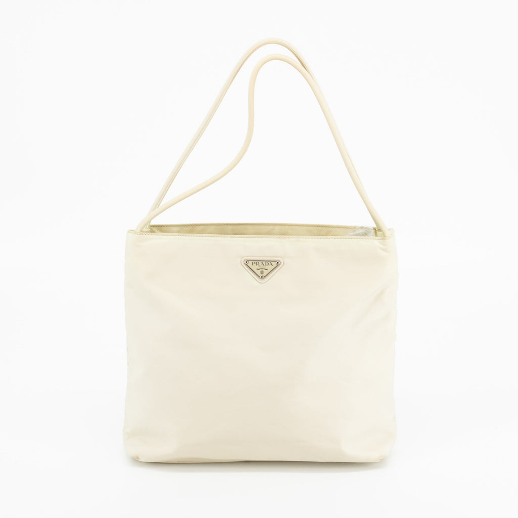 Prada White Nylon Tessuto Tote Bag #1883