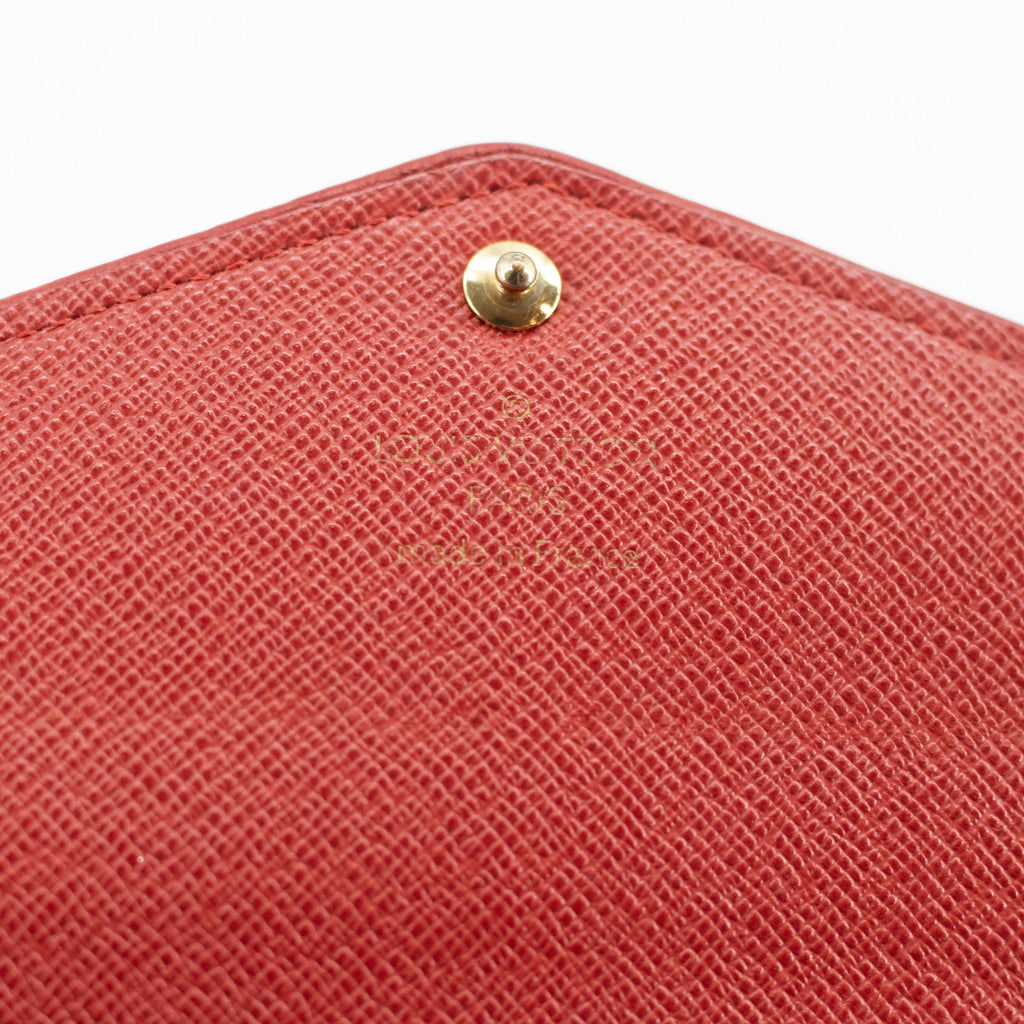 Louis Vuitton Red Monogram Canvas Retiro Sarah Wallet #1904