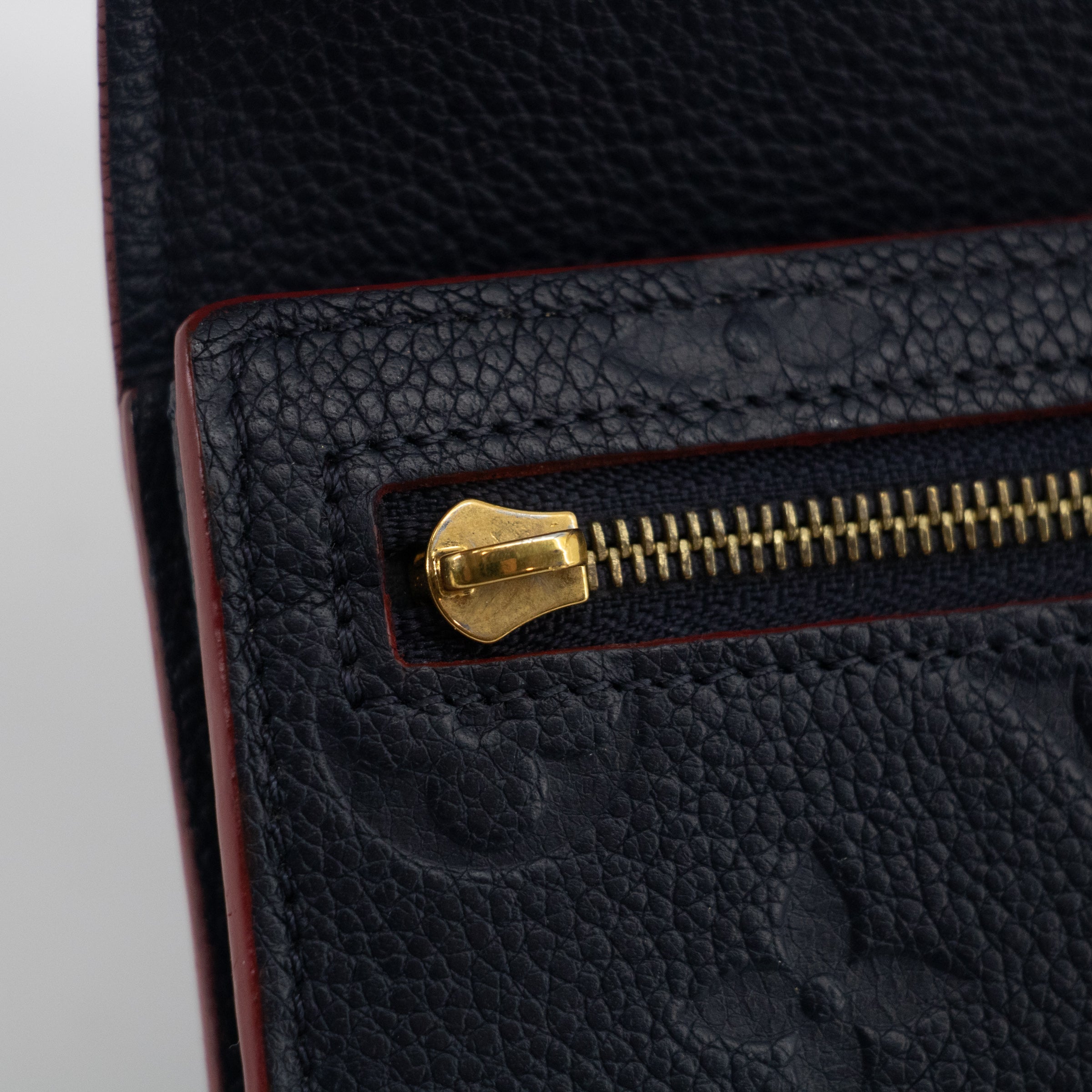 Louis Vuitton Navy Monogram Empreinte Portefeuille Pont Neuf Long Wallet #2033