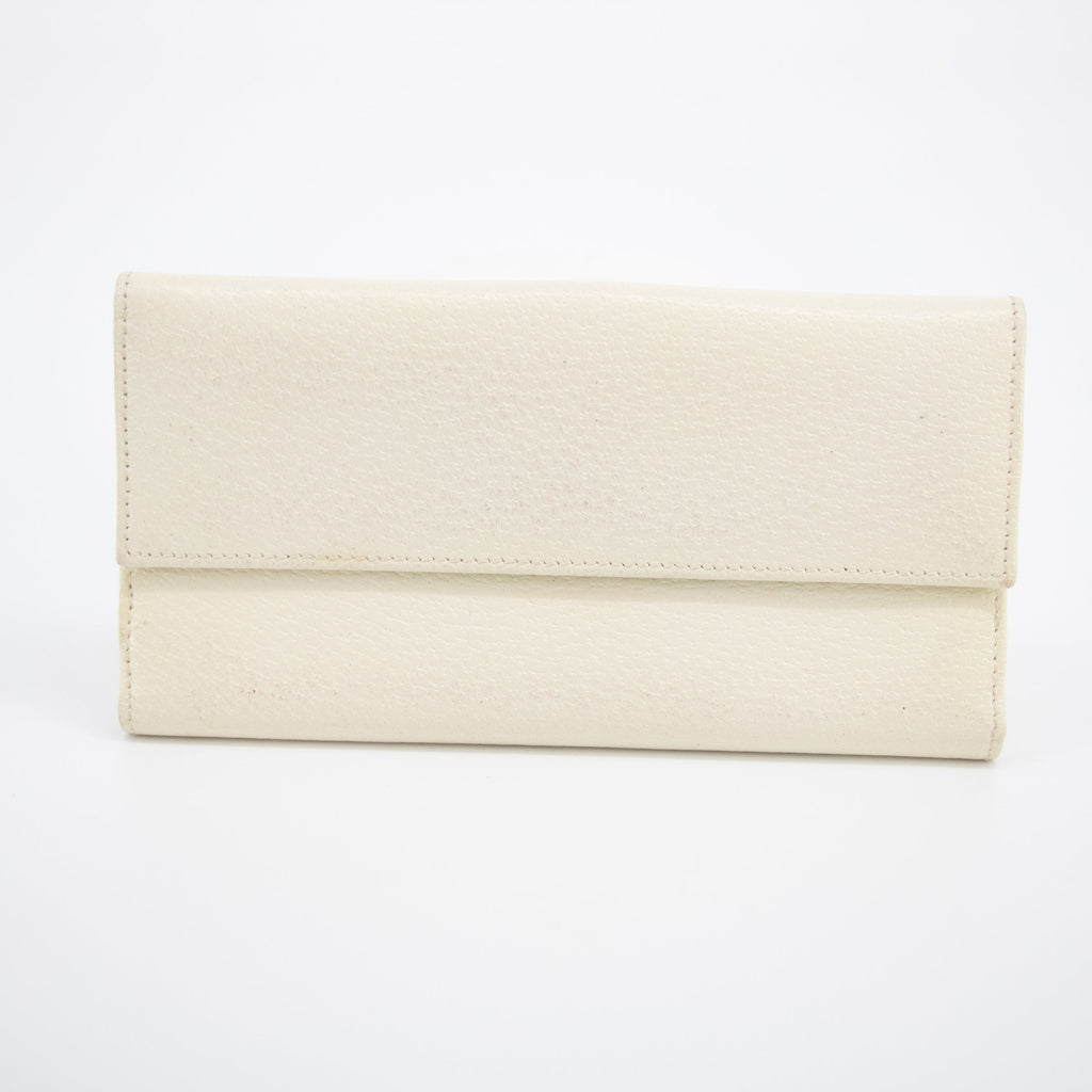 Gucci Ivory Leather Long Wallet #2040