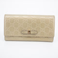 Gucci Gold Guccisima Leather Ribbon Long Wallet #2056