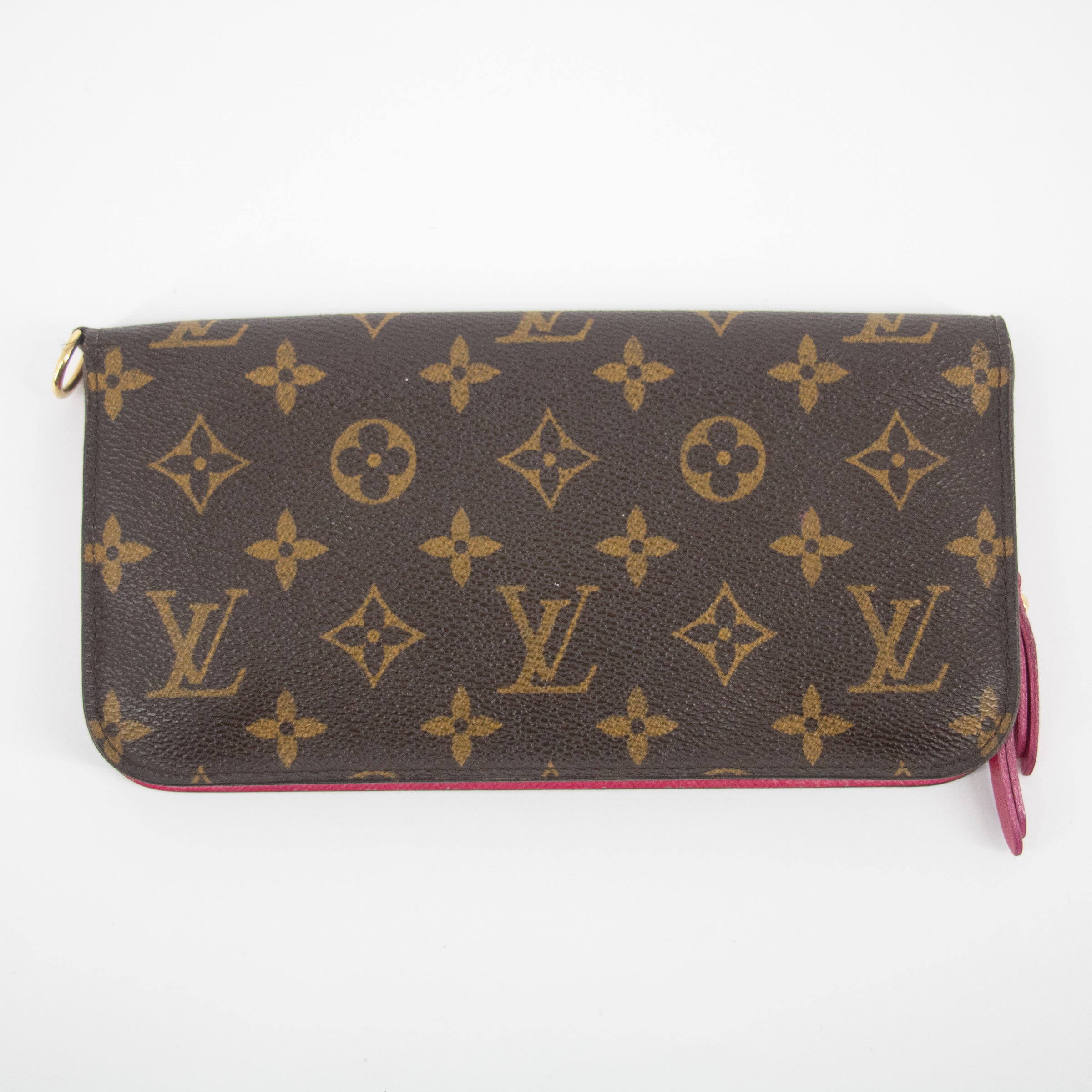 Louis Vuitton Monogram Canvas Clemence Wallet w/ Fuchsia Interior  #2184