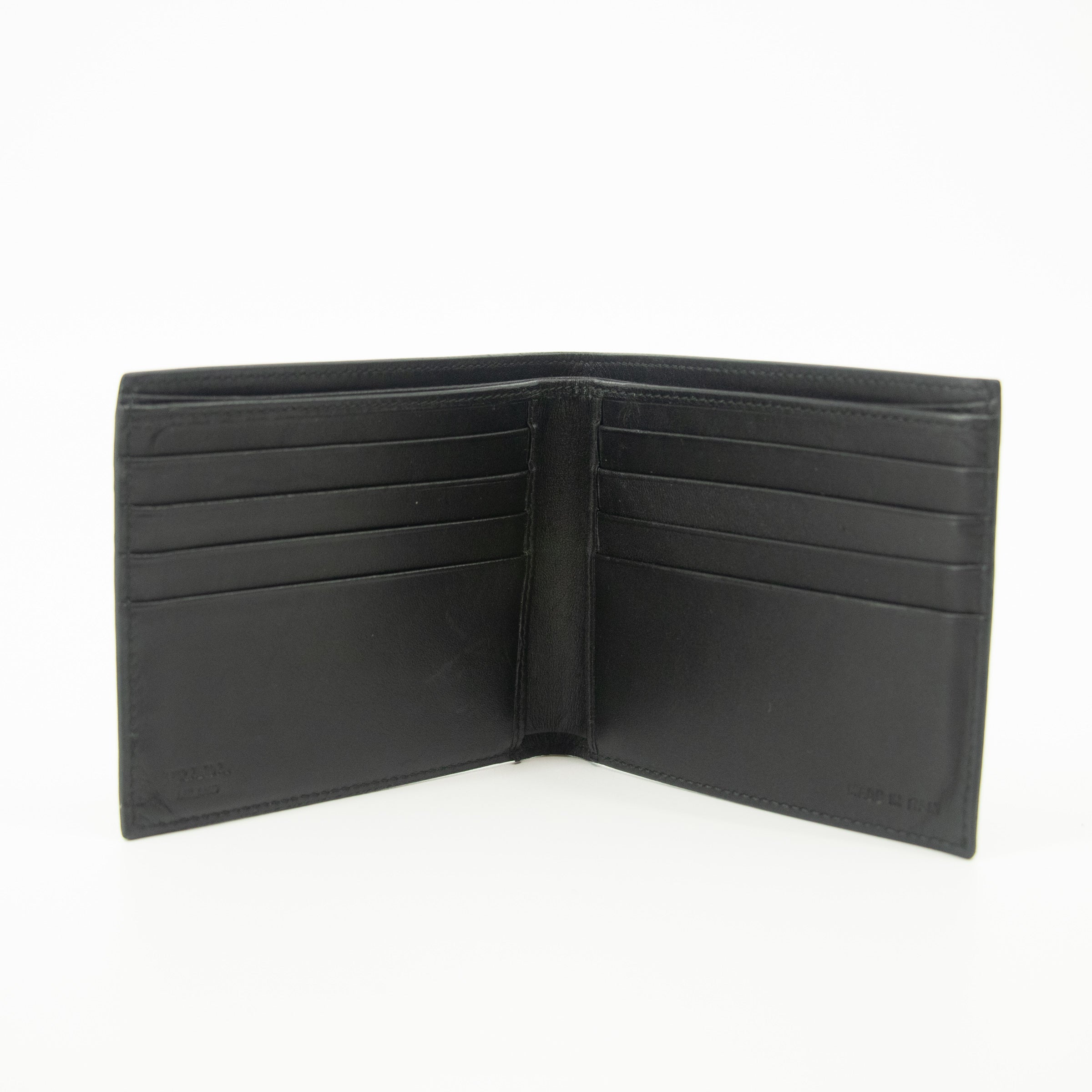 Prada Black Leather Bifold Wallet #2463