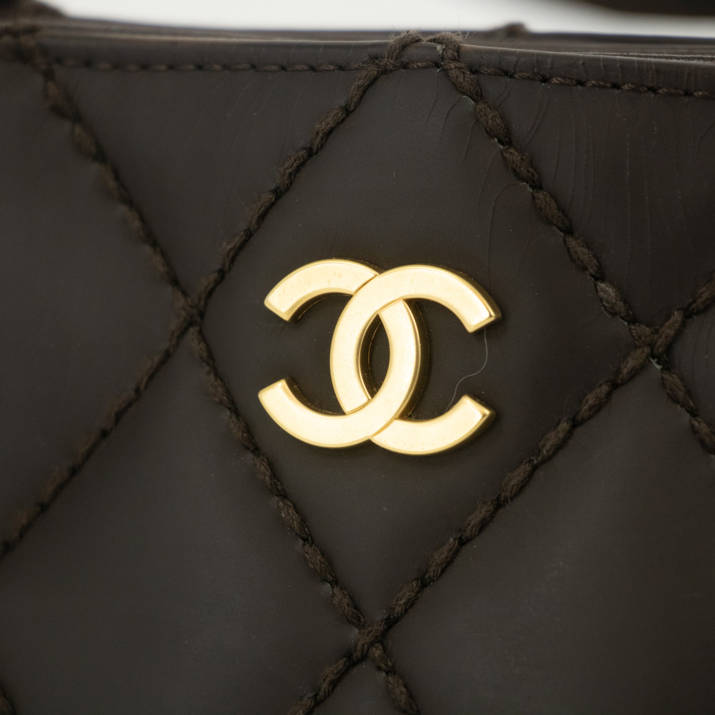 Chanel Quilted Lamb Skin Wild Stitch Tote Bag 8th Series #2526