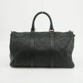 Chanel Calfskin Stitched CC Bicolor 2way Boston Bag Black #2618