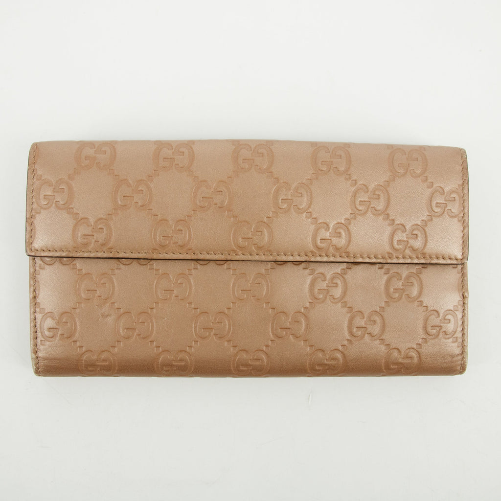 Gucci Pink Guccisima Leather Long Wallet #2634