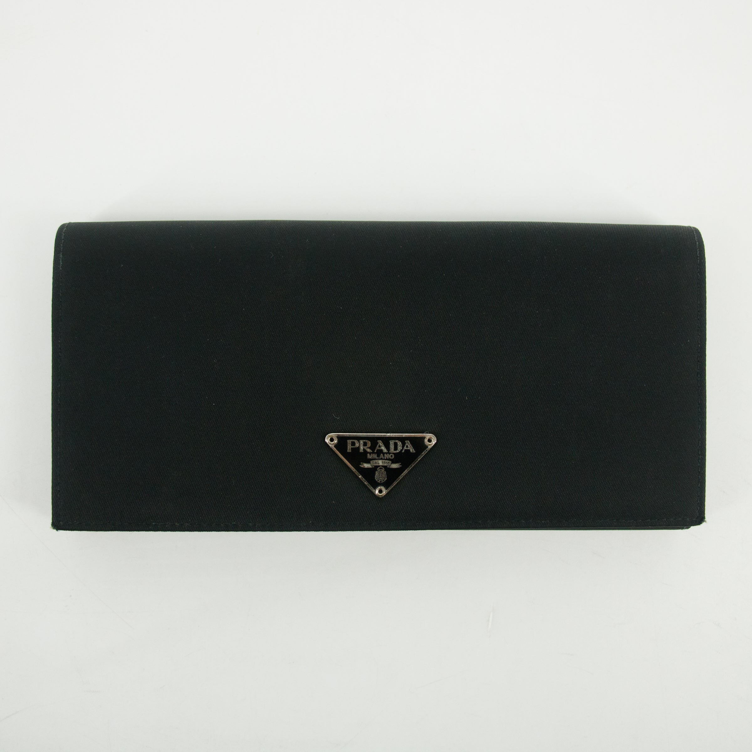 Prada Black Tessuto Nylon Long Wallet  #2649