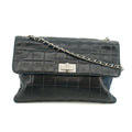Chanel Chocolate Bar Flap Mademoiselle Black Shoulder Bag 6 Series #2705