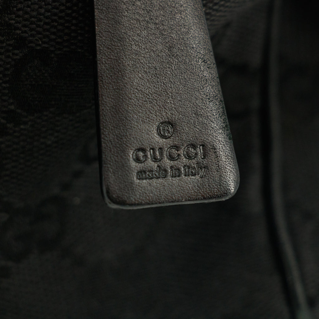 Gucci Black GG Canvas x Leather Shoulder Bag #2942