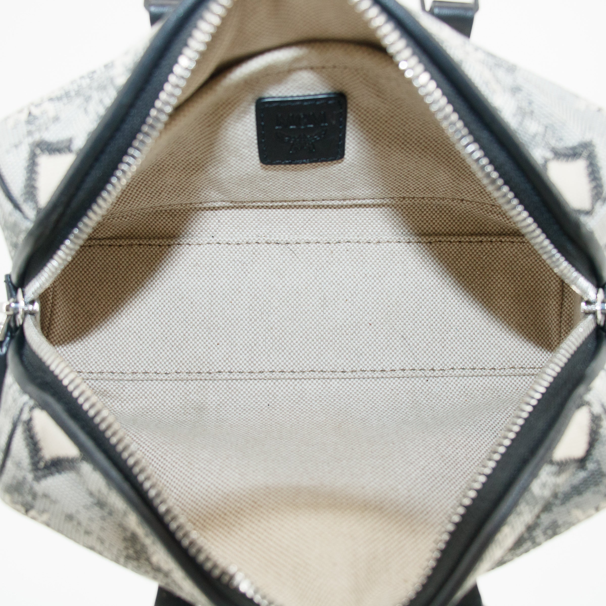 MCM Aren Boston Jacquard Small 2 Way Shoulder Bag #2967