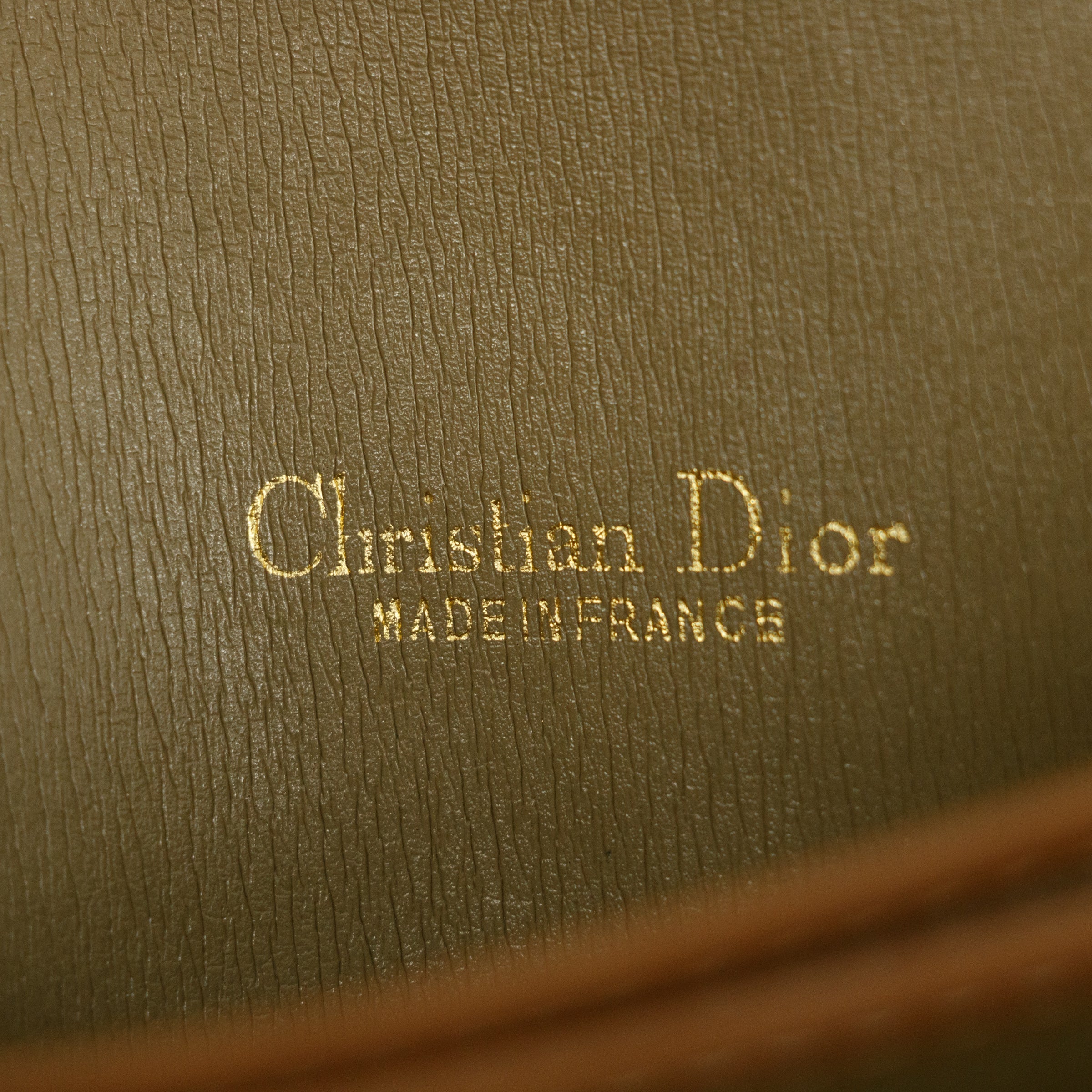Christian Dior Honeycomb Canvas Chain Shoulder Bag Beige Brown Gold Hardware #3060