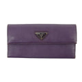 Prada Saffiano Leather Purple Long Wallet  #3082