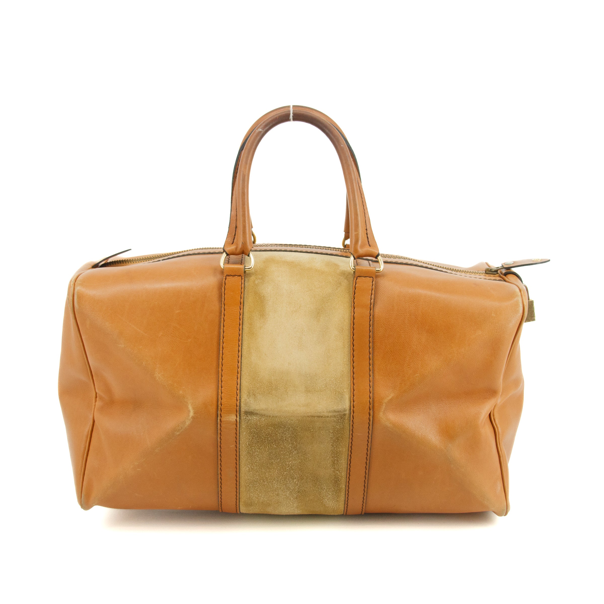 Christian Dior Leather x Suede Brown Boston Bag #3177
