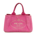 Prada Pink Canvas Medium Canapa Logo Tote #3229