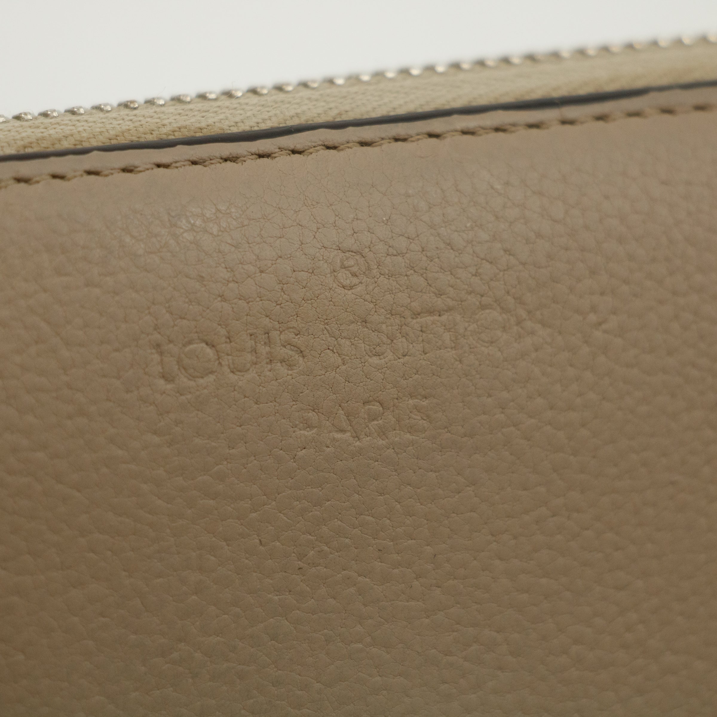 Louis Vuiton Grey Leather V Zip Around Wallet  #3292