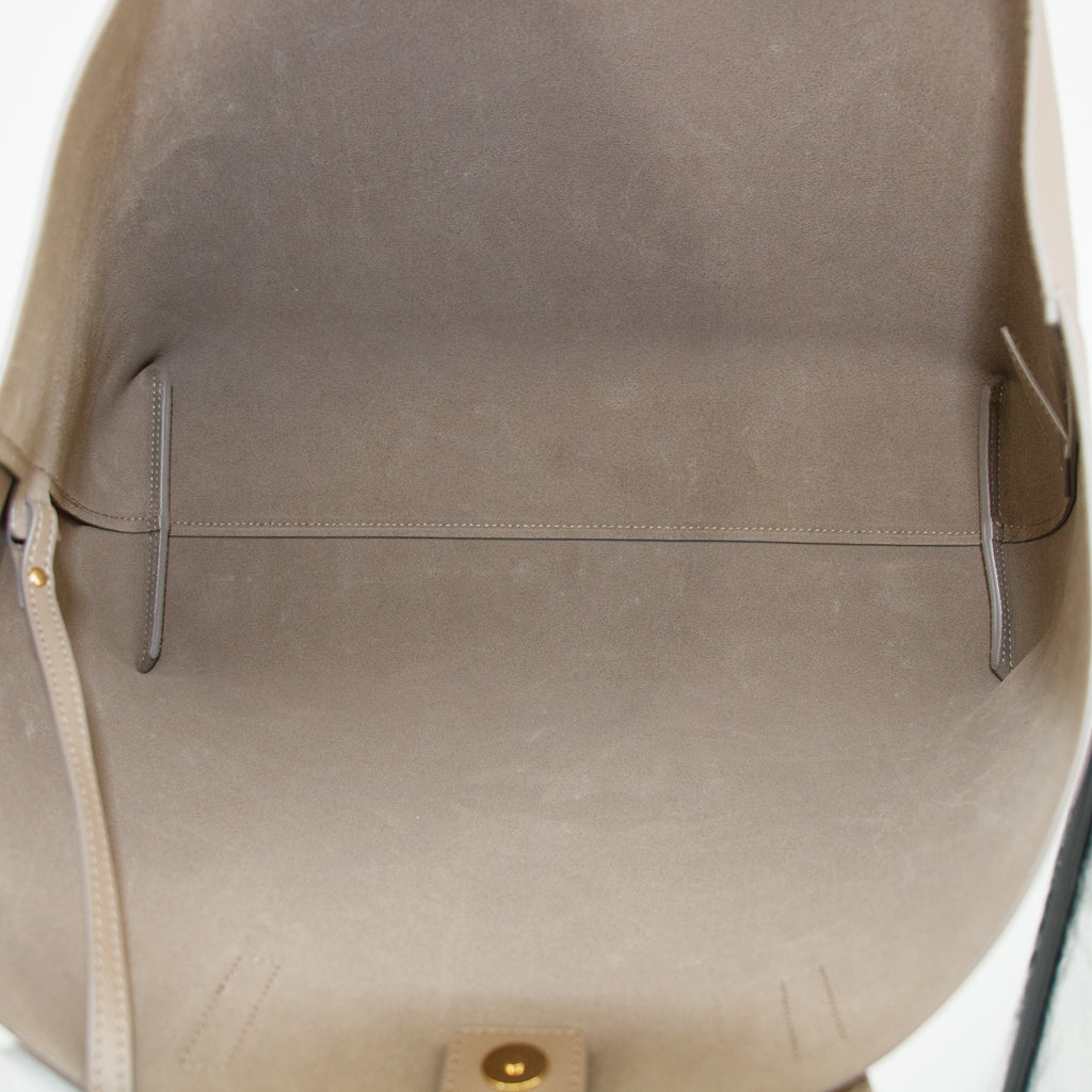 Saint Laurent Shopping Tote Bag in Calfskin Tan Leather #3320