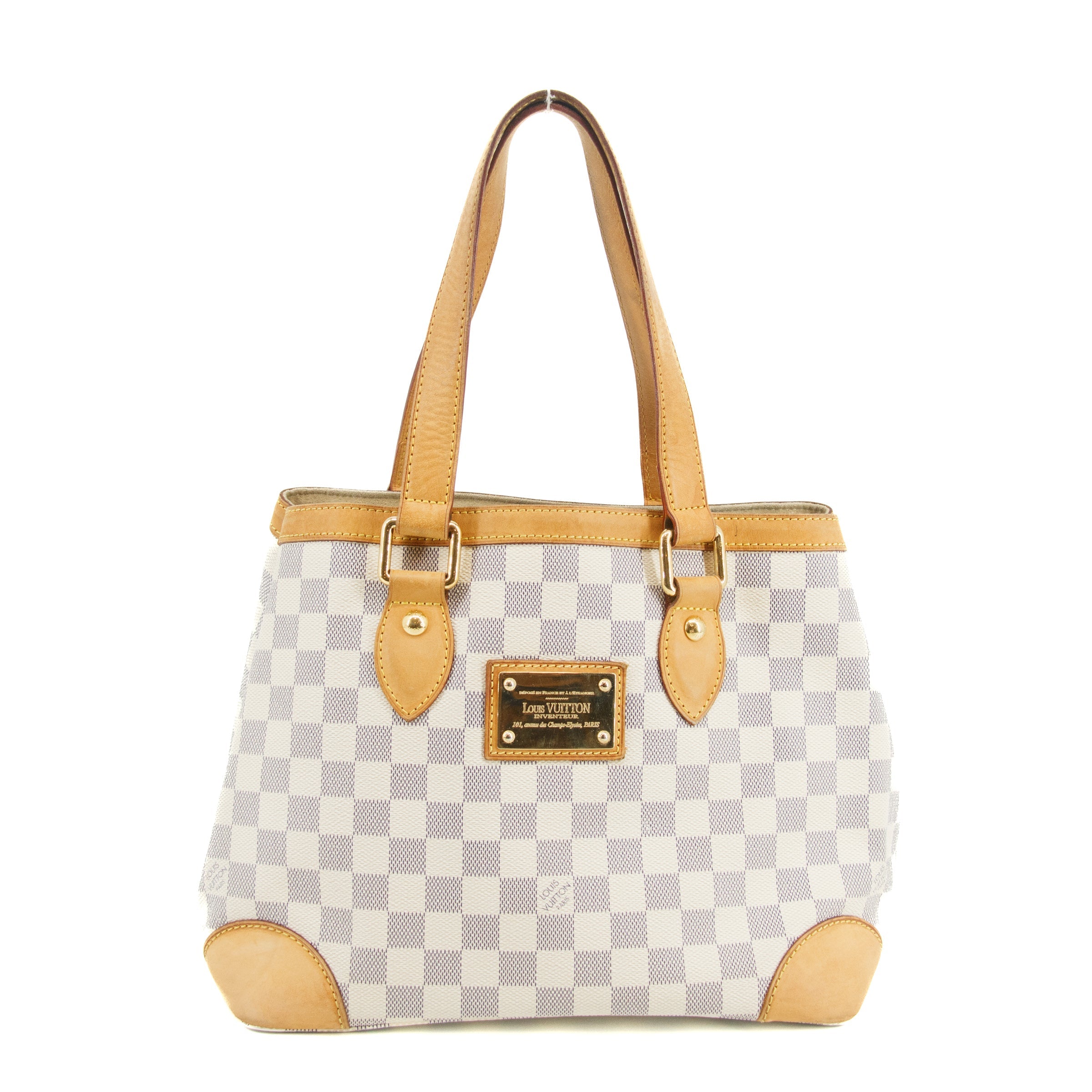 Louis Vuitton Damier Azur Hampstead Shoulder Bag White #3373