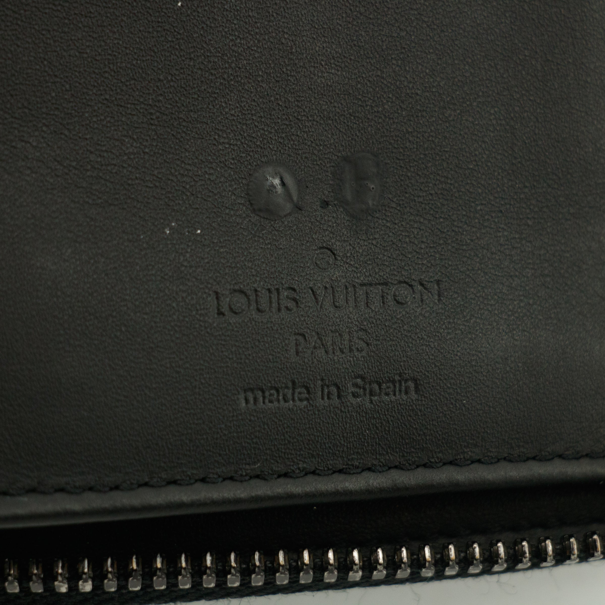 Louis Vuitton Shadow Leather Black Long Zippy Wallet #3382