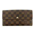 Louis Vuitton Damier Ebene Sarah Wallet Brown #3436