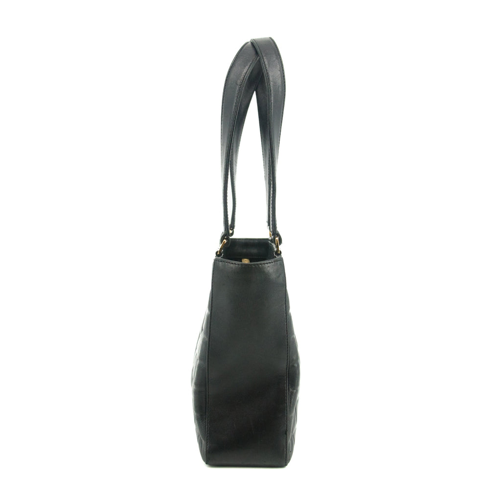 Chanel Black Lambskin Chocolate Bag Square Quilt Tote Bag #3455