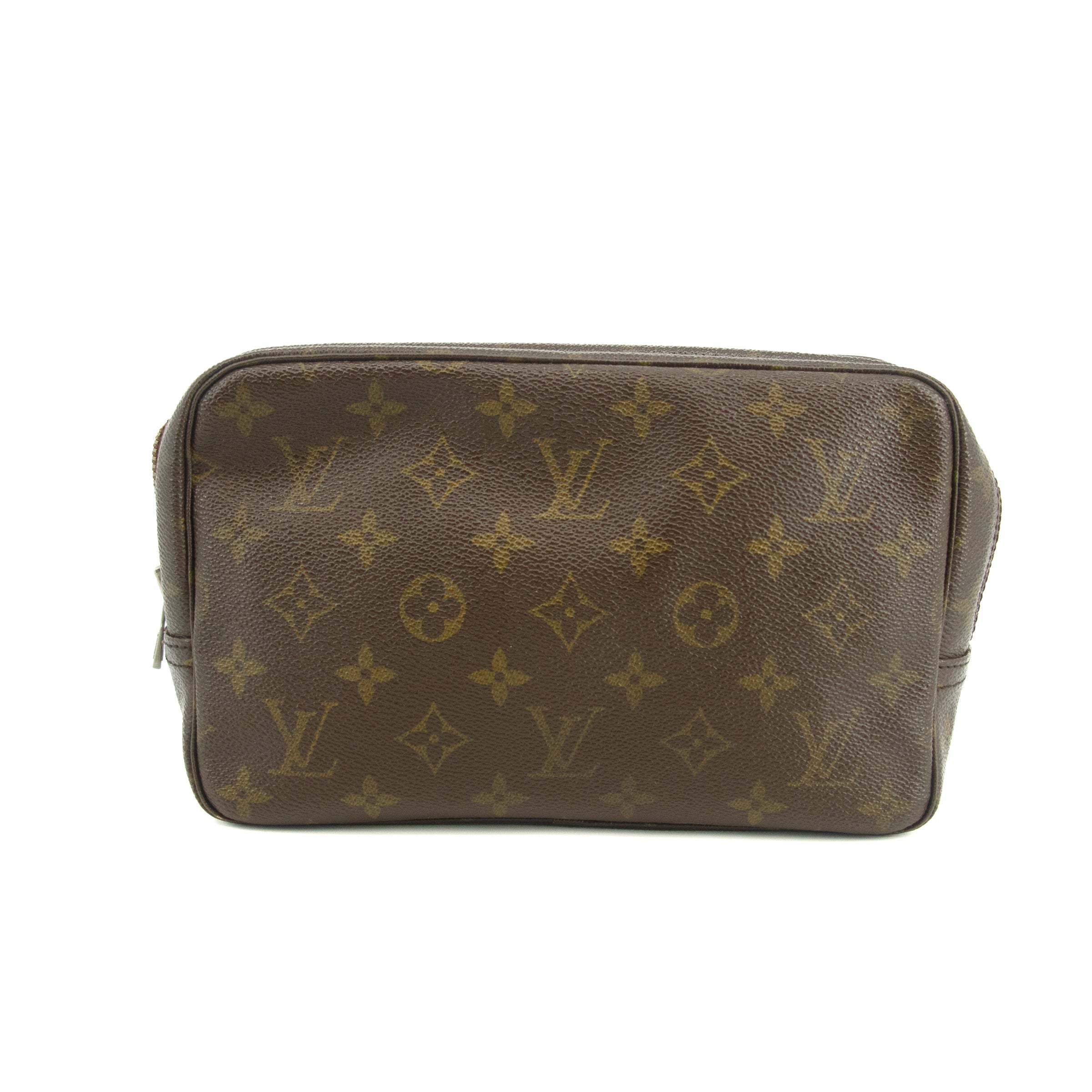 Louis Vuitton Monogram Canvas Trousse Toilette 23 Brown Pouch #3485
