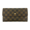 Louis Vuitton Damier Ebene International Long Wallet Brown #3496