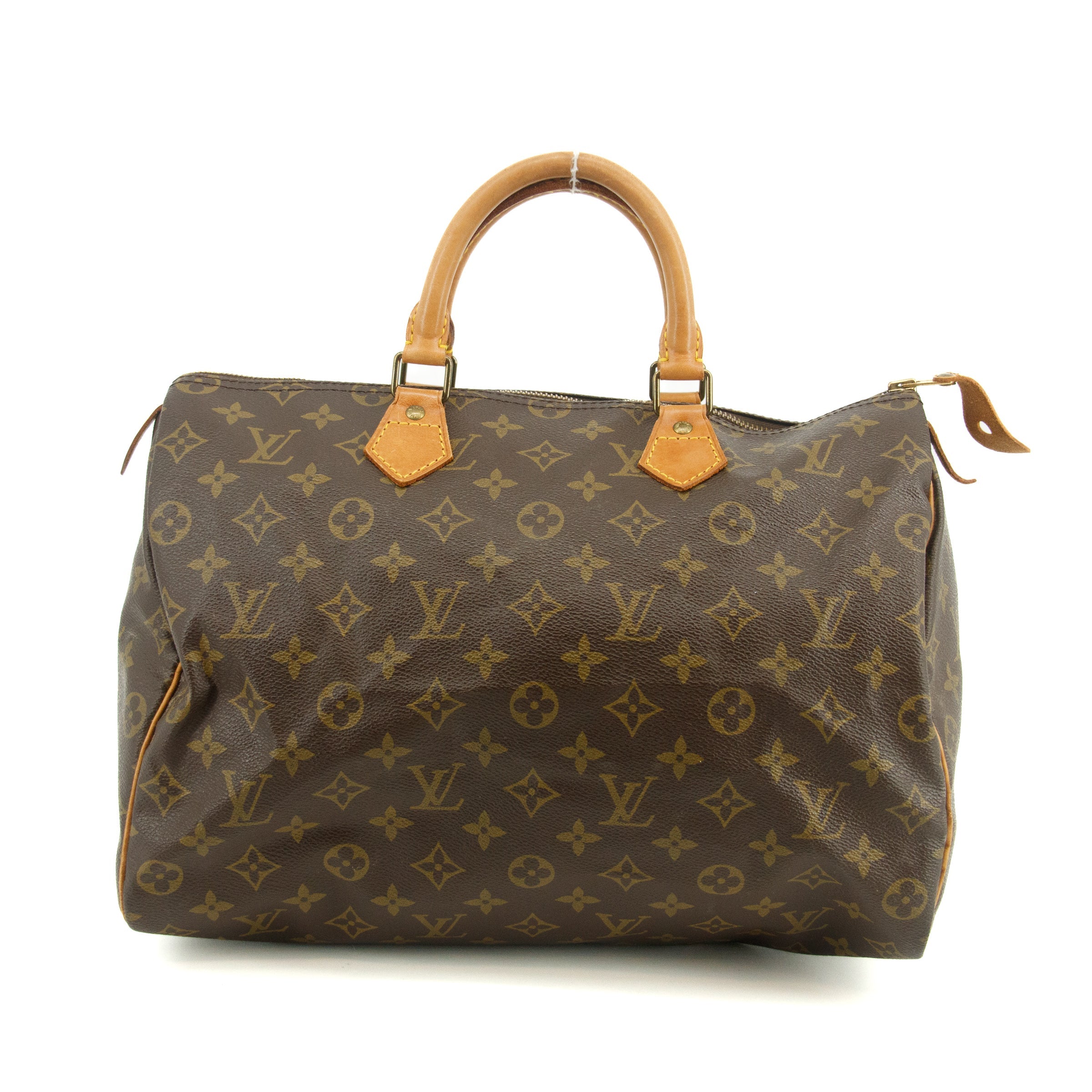 Louis Vuitton Monogram Canvas Brown Speedy 35 Handbag #3500