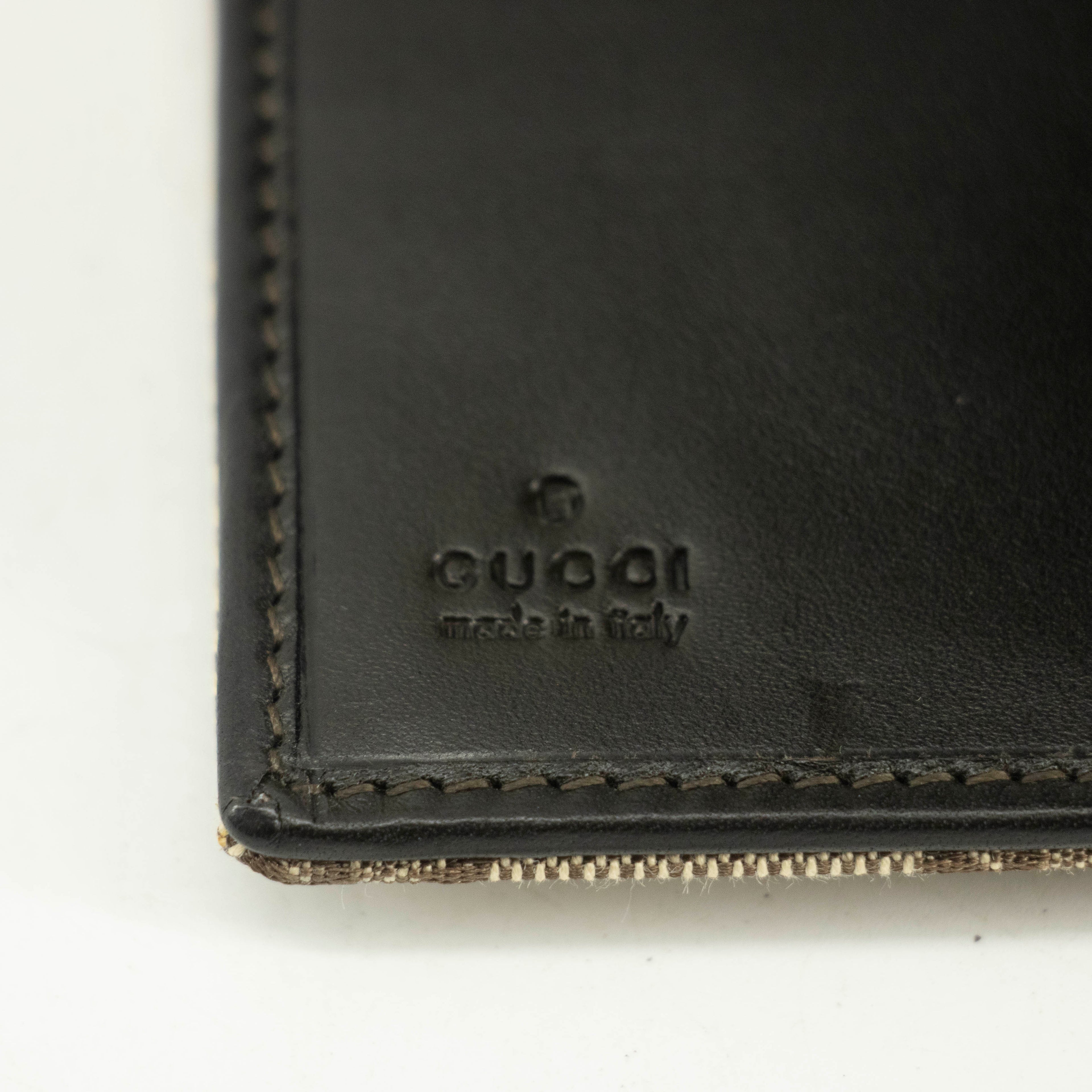 Gucci GG Canvas Sherry Line Jackie Compact Wallet #3539