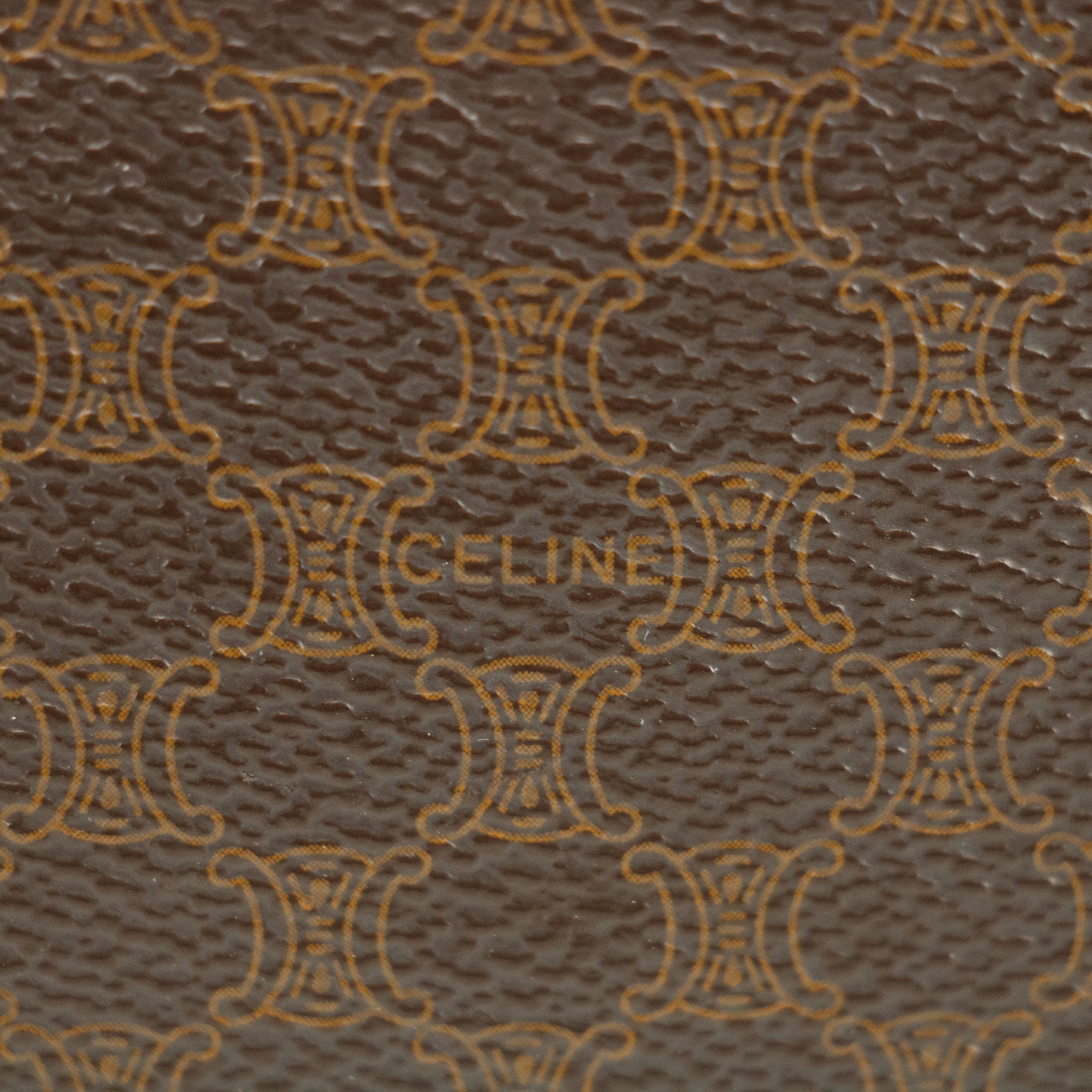Celine Brown Macadam PVC x Leather Handbag #3540