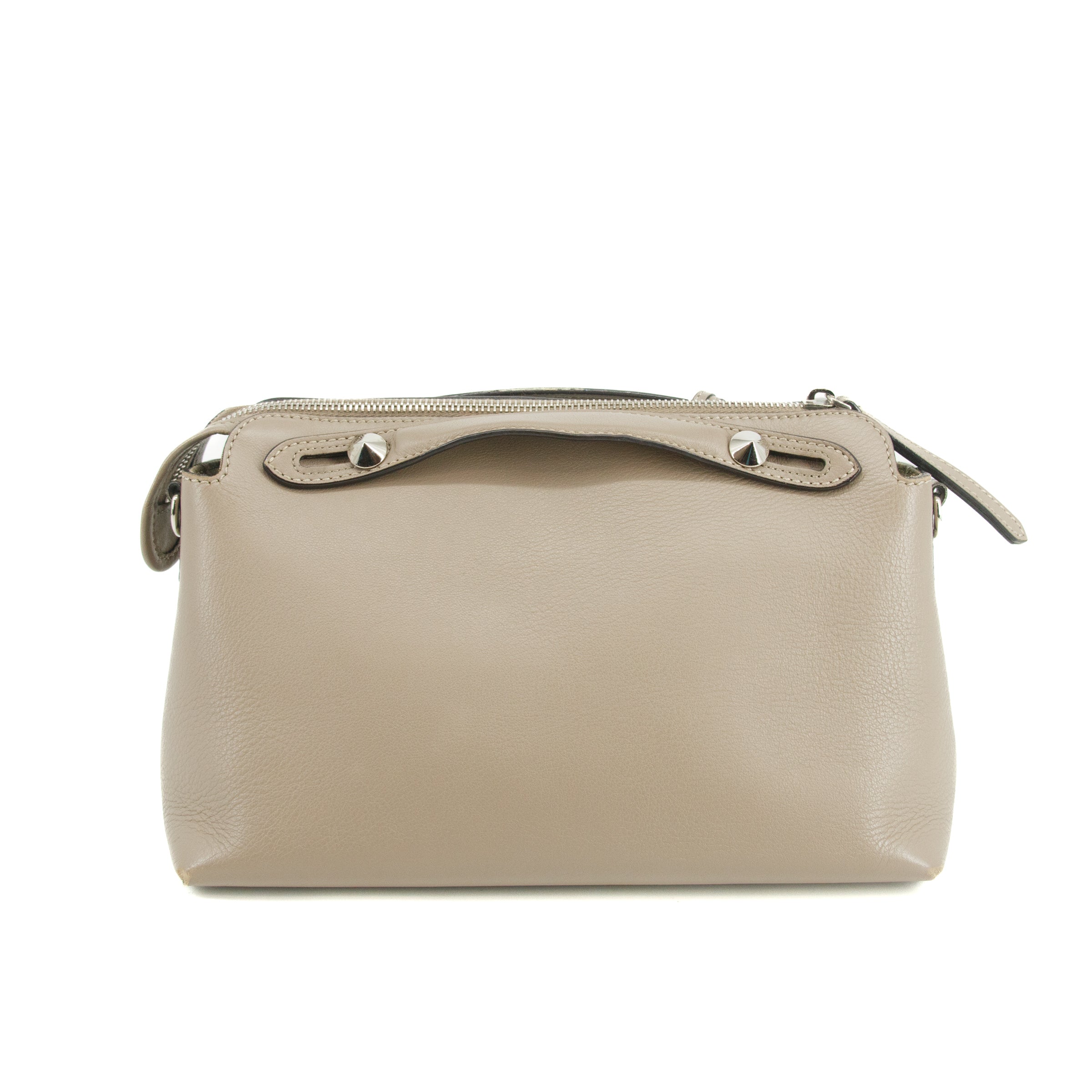 Fendi By The Way Grey Leather 2Way Shoulder Bag #3545
