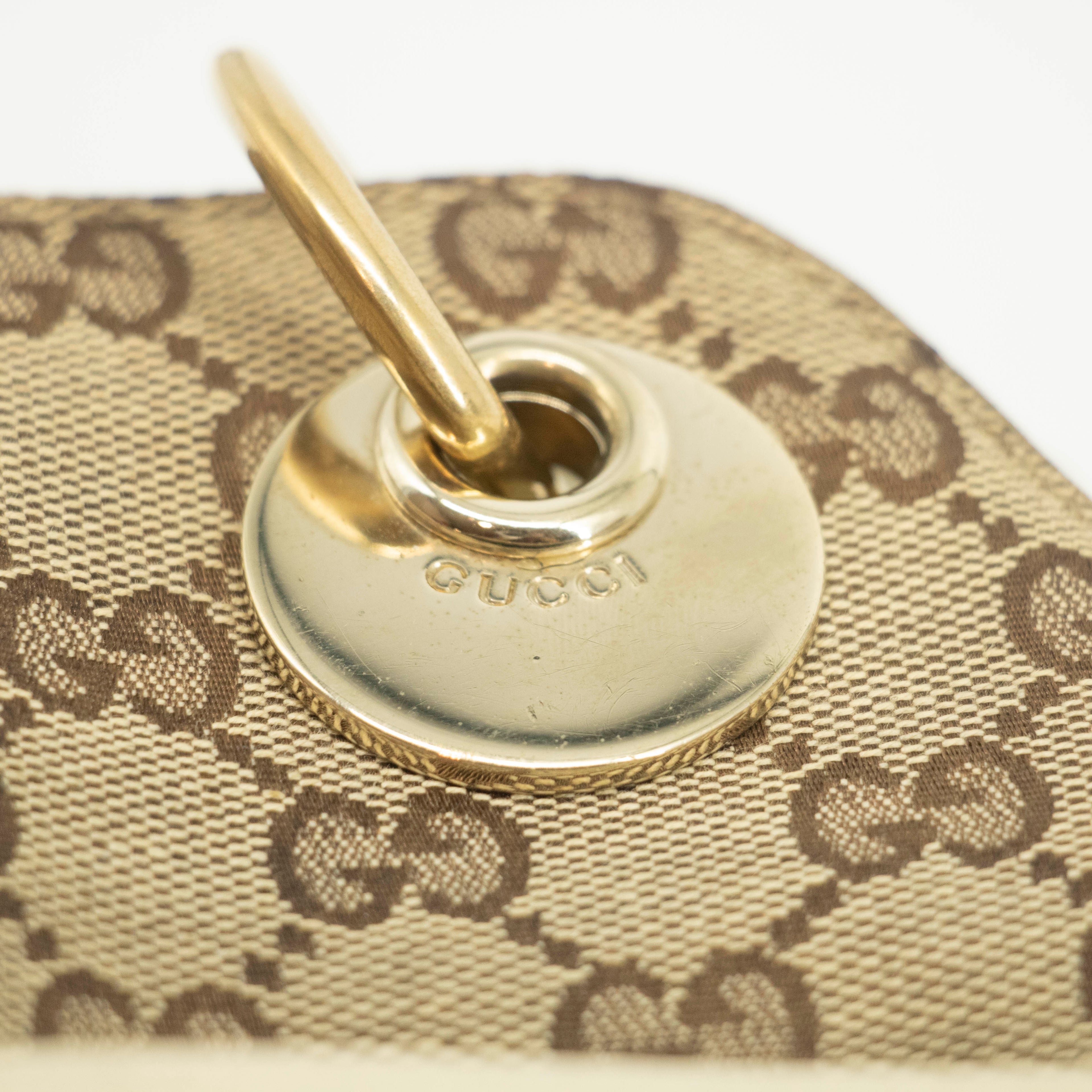Gucci GG Canvas Beige x White Eclipse Medium Shoulder Bag #3552