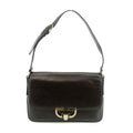 Gucci Brown Leather Silver Hardware Vintage Shoulder Bag #3556