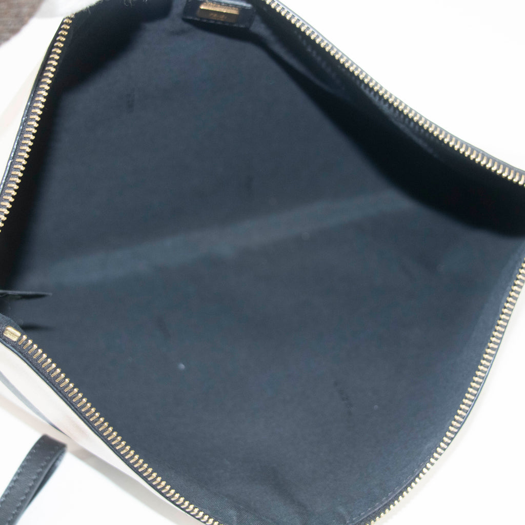 Fendi Flat Slim Large Roma Pink Leather Clutch Bag #3580