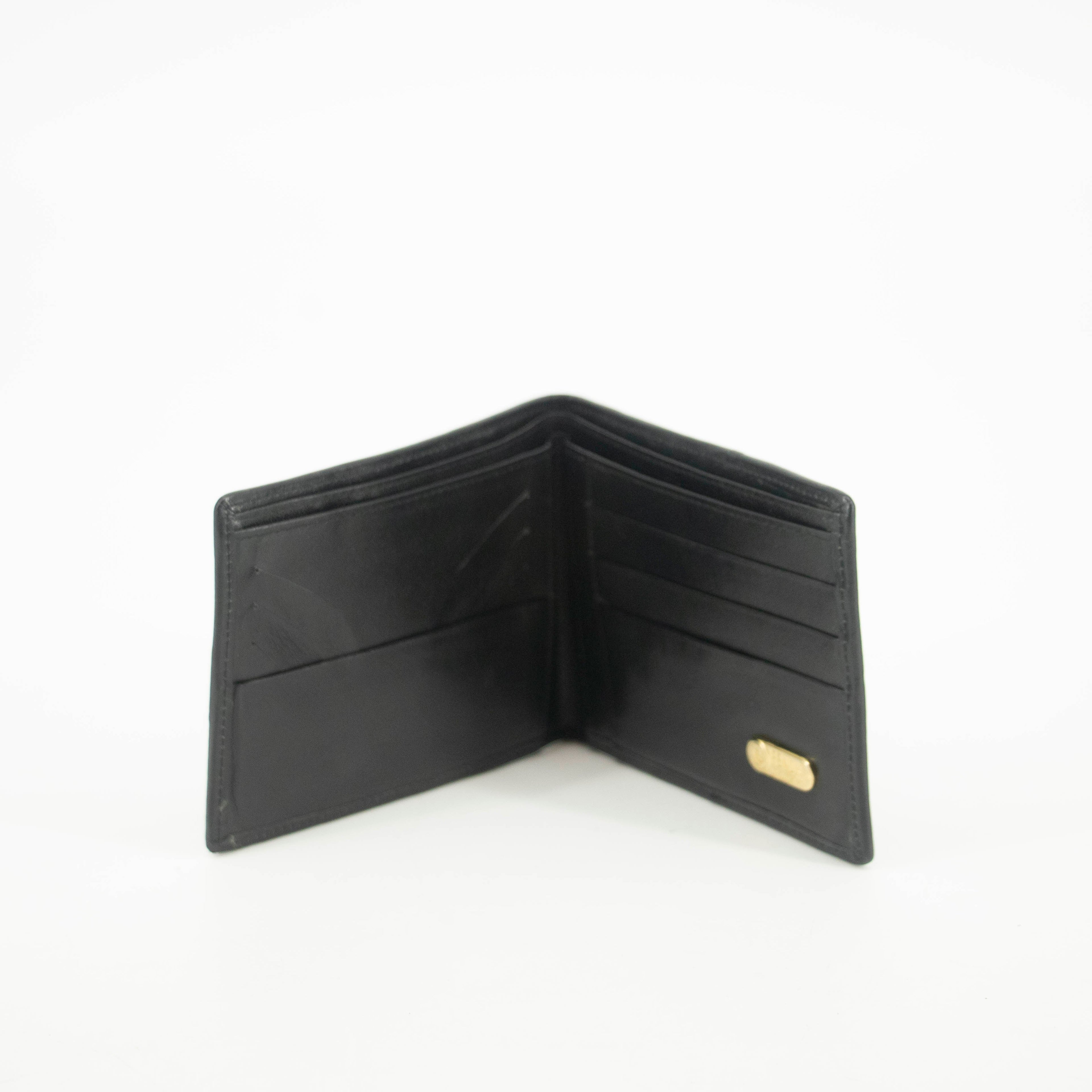 Fendi Black Leather Mens Bifold Wallet  #3611