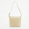 Chanel Lambskin Beige Coco Mark Chocolate Bar Shoulder Bag #3633