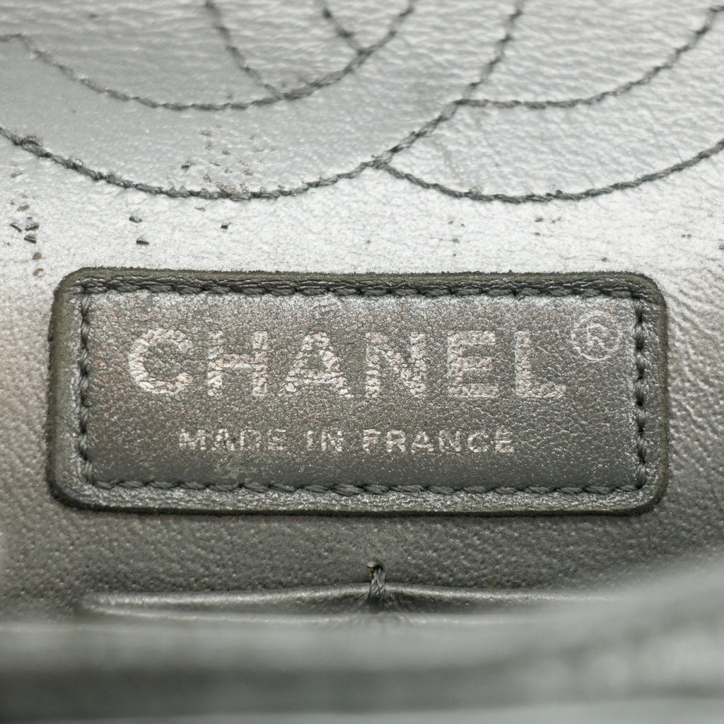 Chanel Metallic Aged Calfskin Double Flap Shoulder Bag #3639