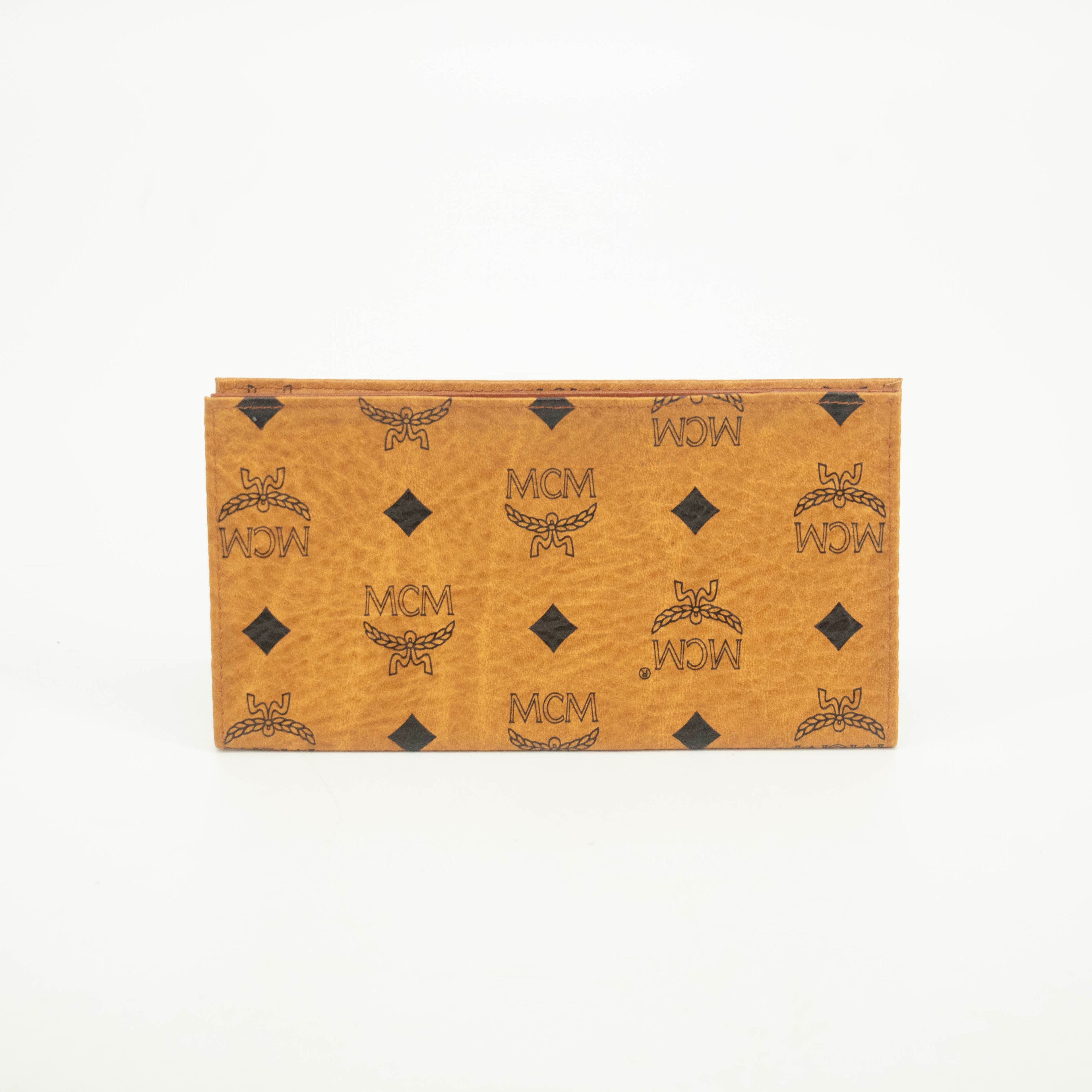 MCM Brown Leather Long Bifold Wallet #3692