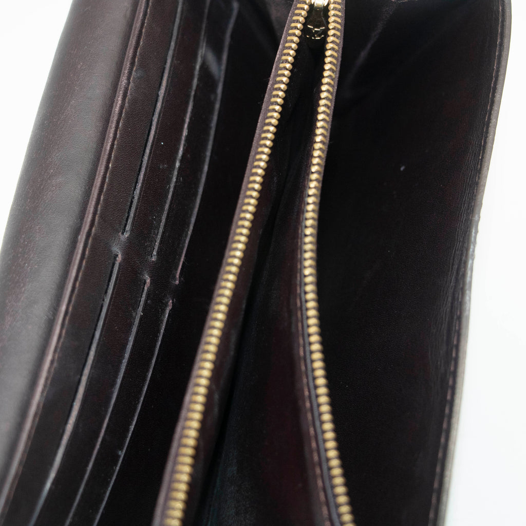Louis Vuitton Vernis Patent Leather Purple Sarah Long Wallet #3693