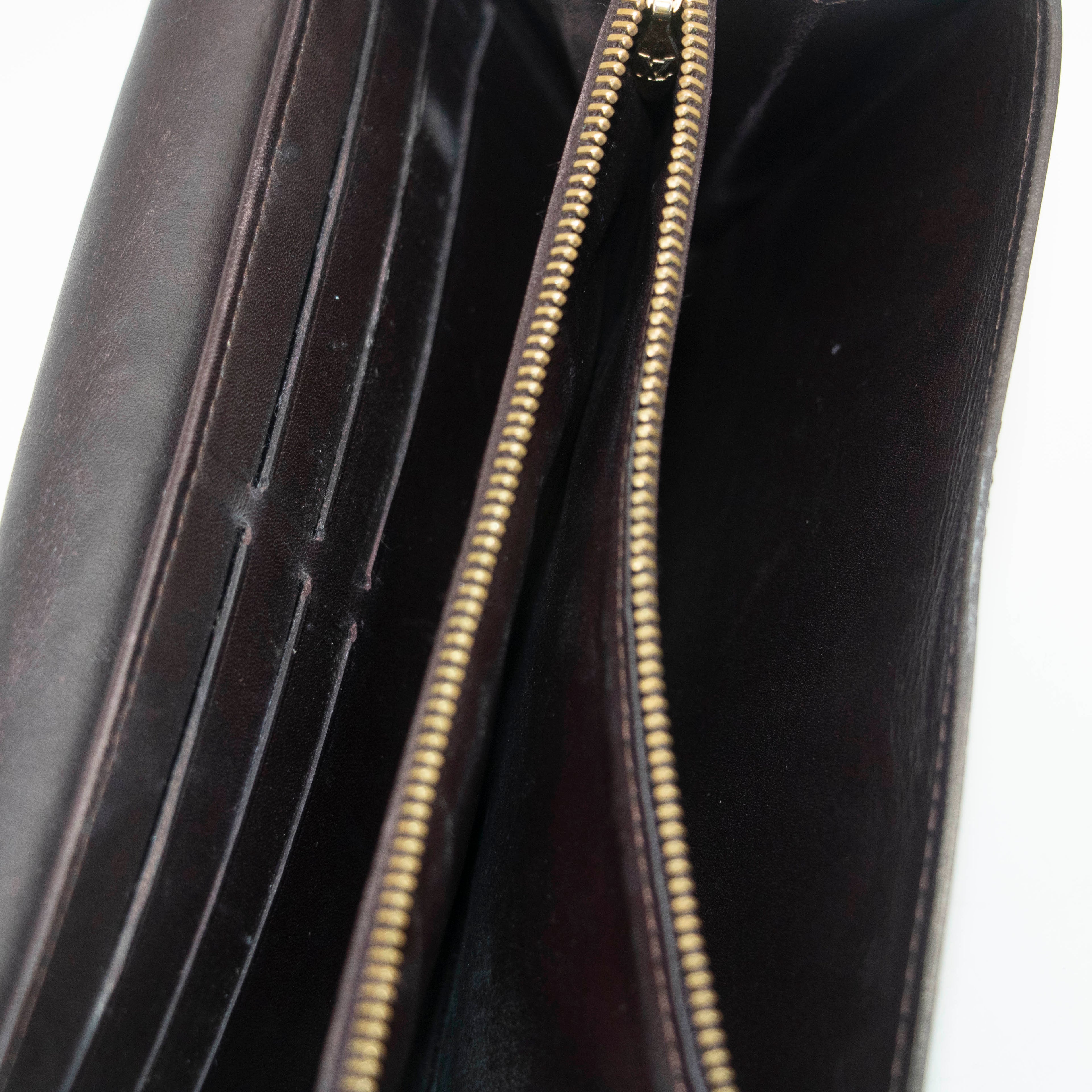 Louis Vuitton Vernis Patent Leather Purple Sarah Long Wallet #3693