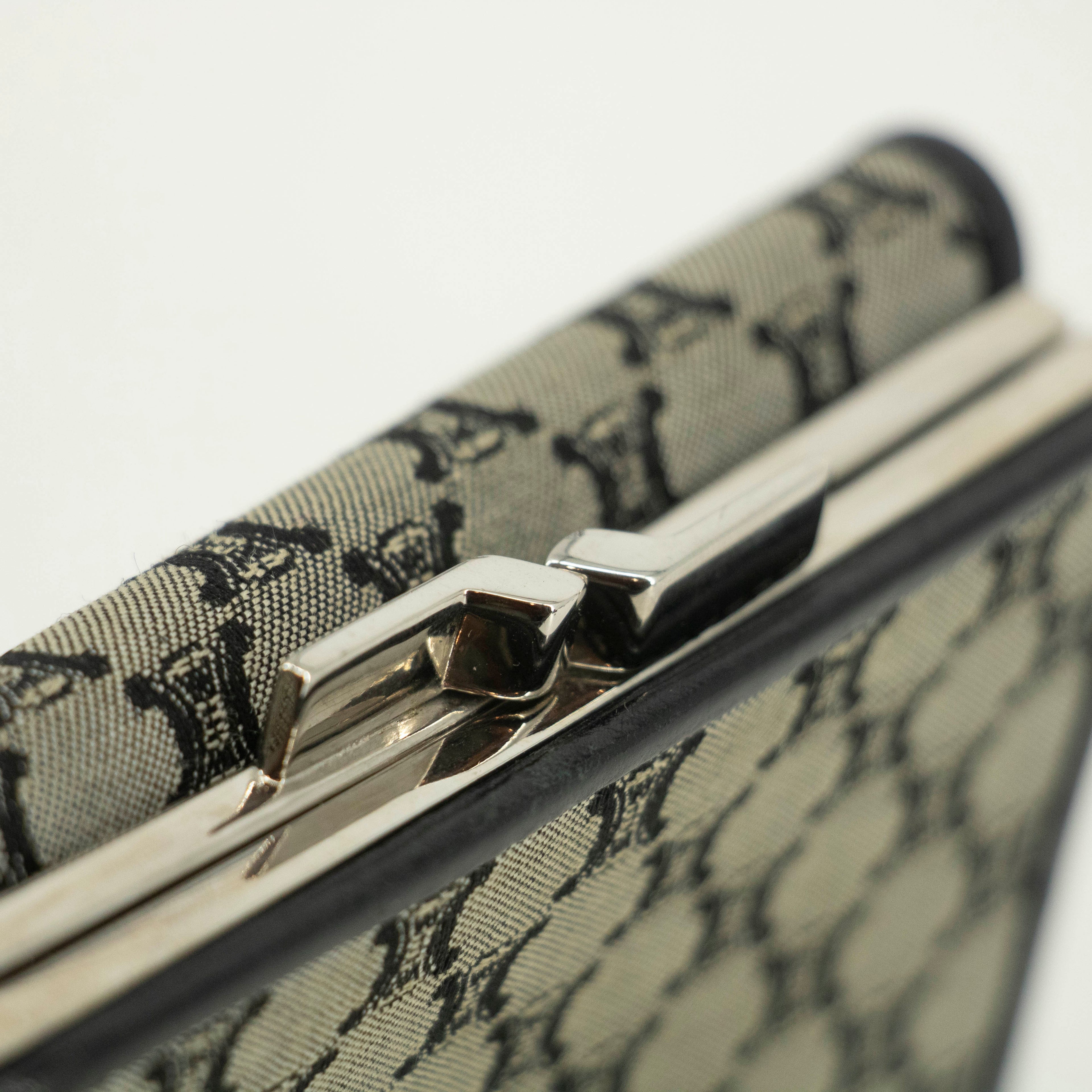 Celine Macadam Grey Canvas Compact Wallet #3705