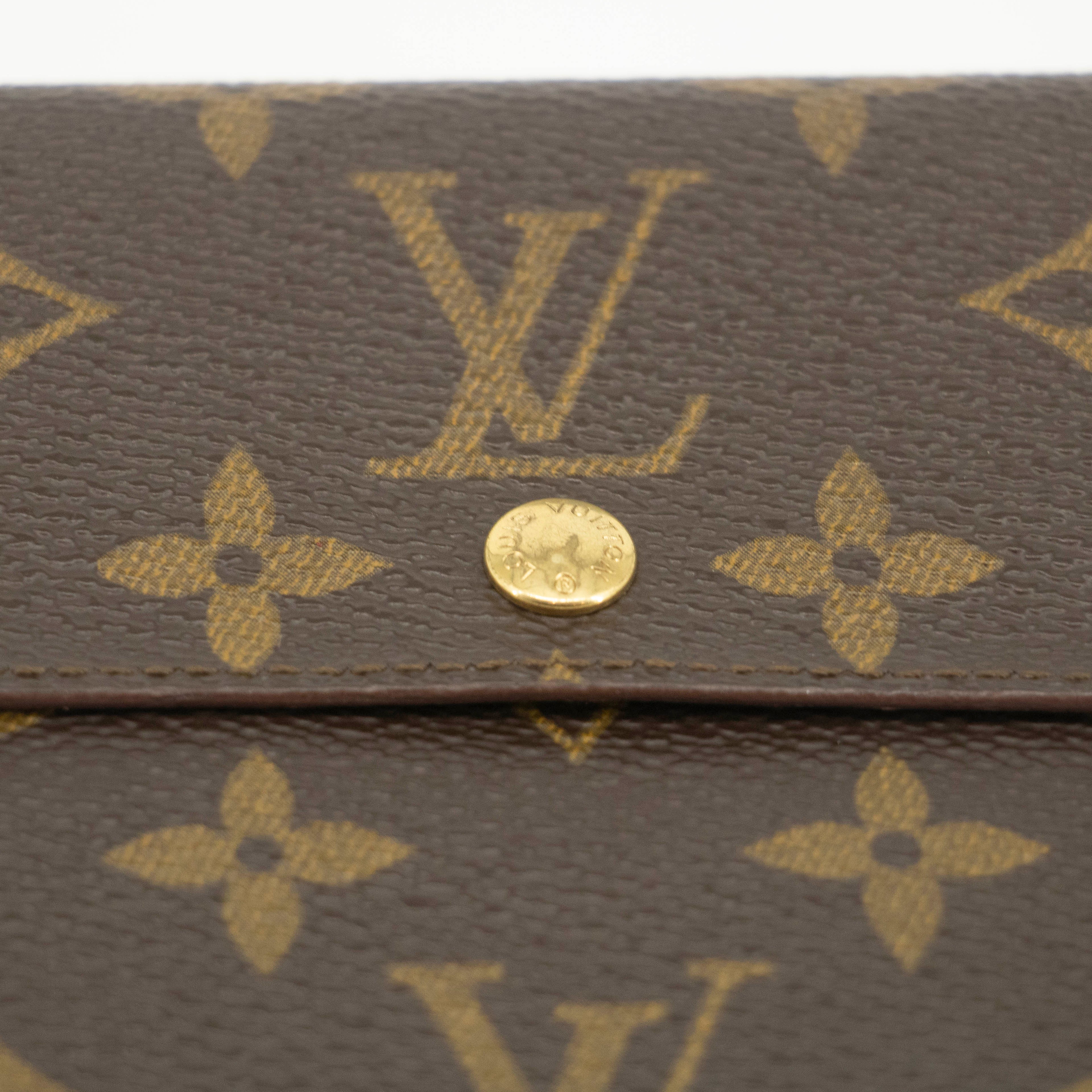 Louis Vuitton Monogram Canvas Brown Trifold Wallet #3709