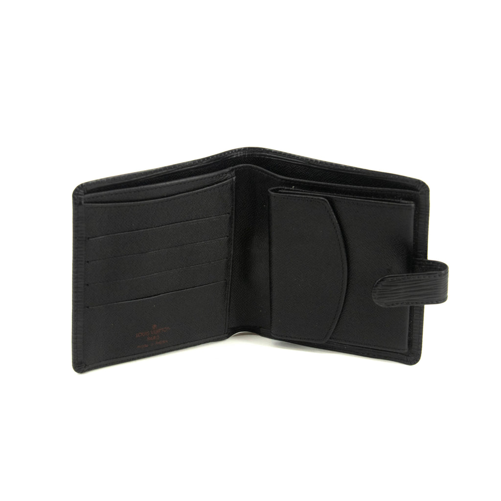 Louis Vuitton Black Epi Leather Bifold Wallet #3712