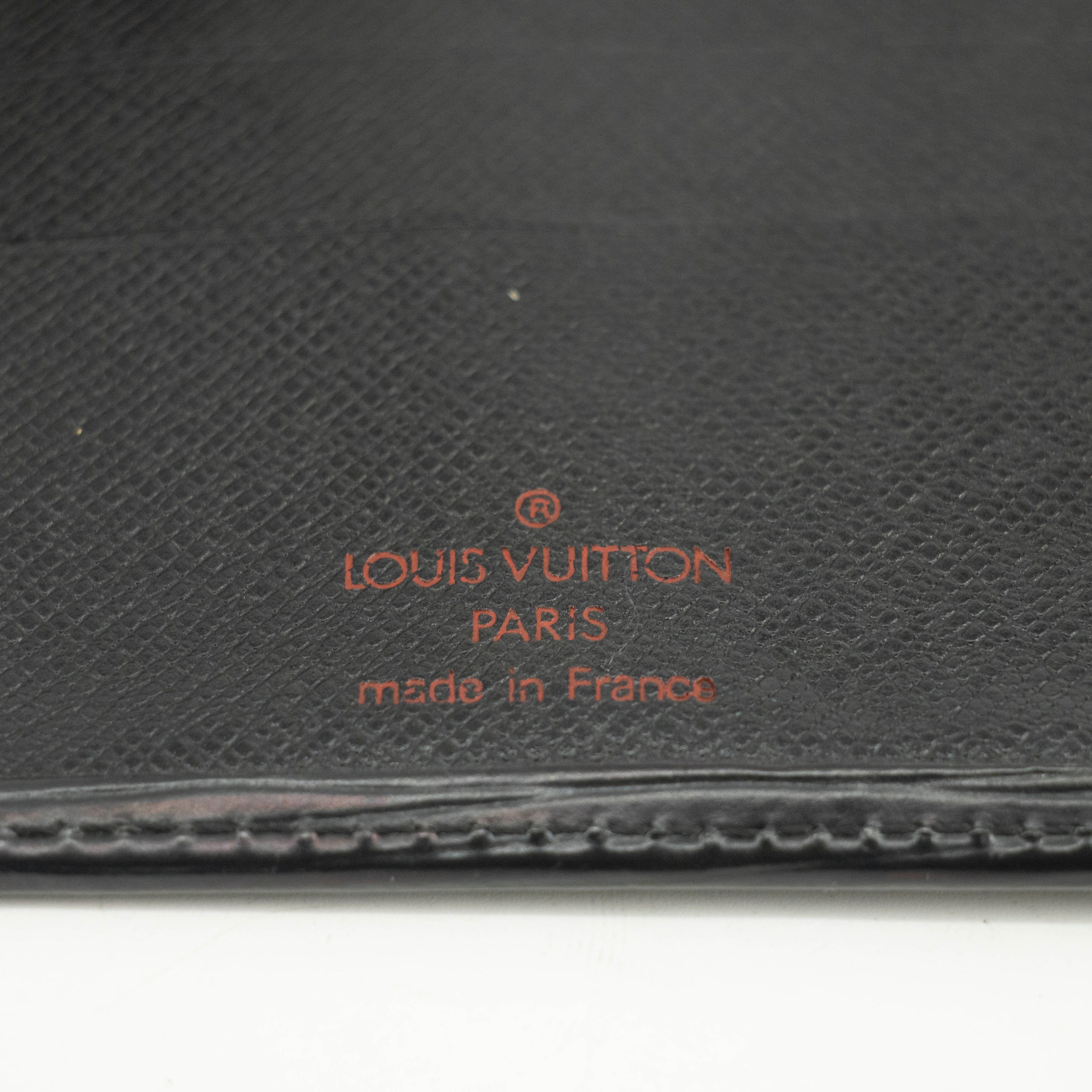 Louis Vuitton Black Epi Leather Bifold Wallet #3712