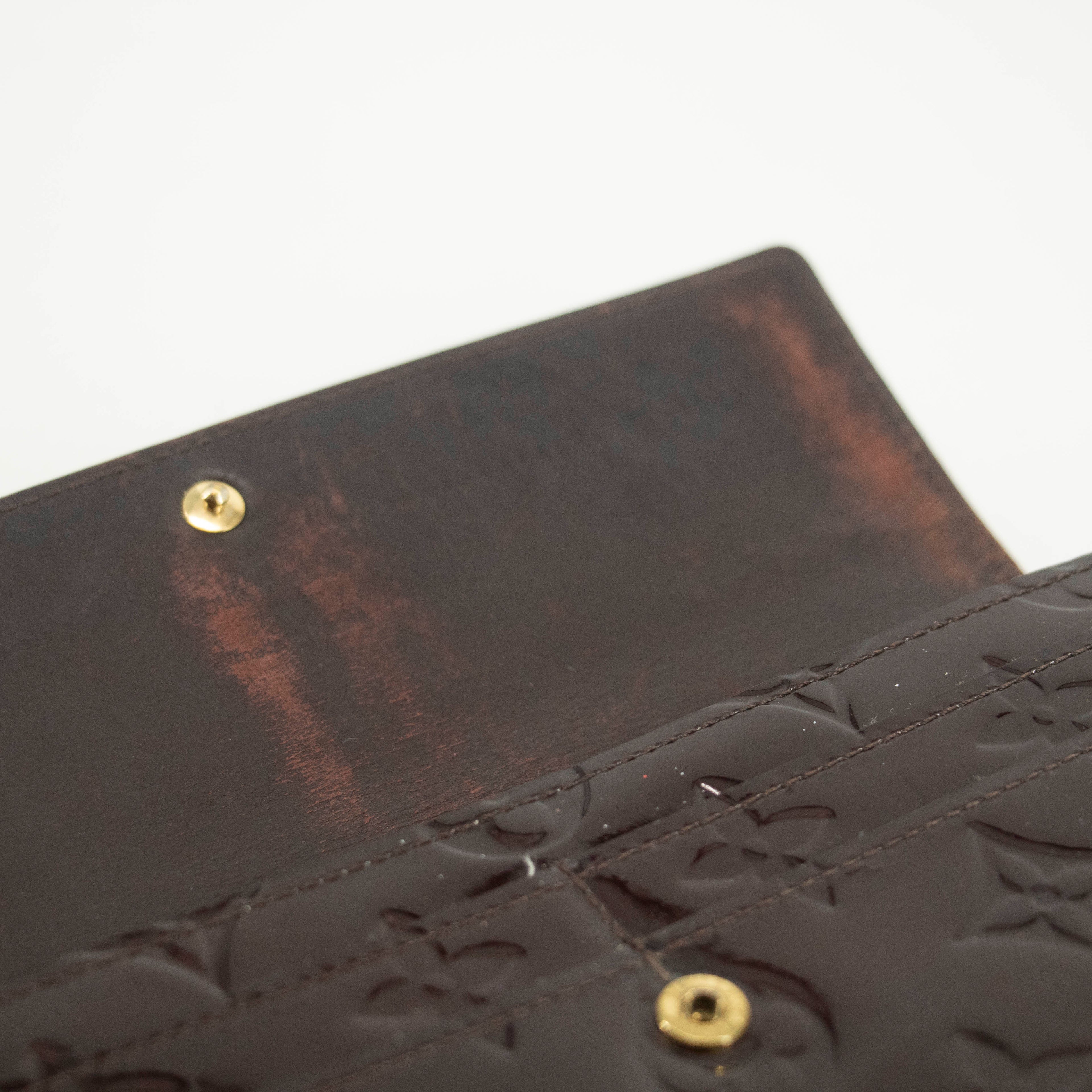 Louis Vuitton Vernis Patent Leather Purple Sarah Wallet #3713